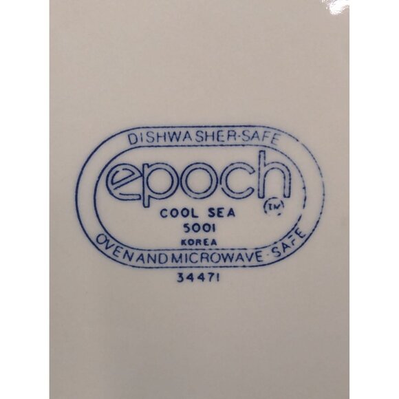 Epoch Cool Sea 5001 Korea 34471 Replacement 10 1/2 Inch Dinner Plate Lot of 2 - Picture 8 of 8